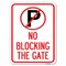 Signmission No Blocking Gate with Graphic Heavy-Gauge Aluminum Rust Proof Parking Sign, 18" x 24", A-1824-23851 A-1824-23851 - alternate 1
